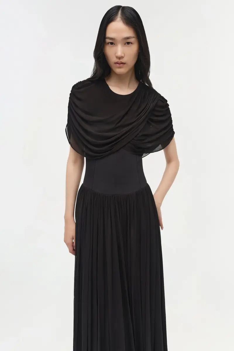 Simkhai Nancie Draped Jersey Cape Maxi Dress | Thumbnail 3 Simkhai Nancie Draped Jersey Cape Maxi Dress | Thumbnail 3