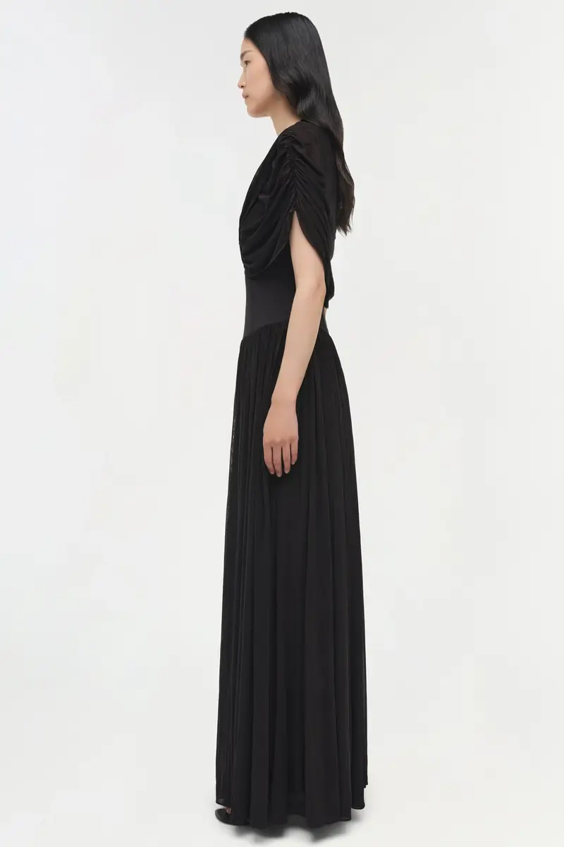 Simkhai Nancie Draped Jersey Cape Maxi Dress | Thumbnail 4 Simkhai Nancie Draped Jersey Cape Maxi Dress | Thumbnail 4