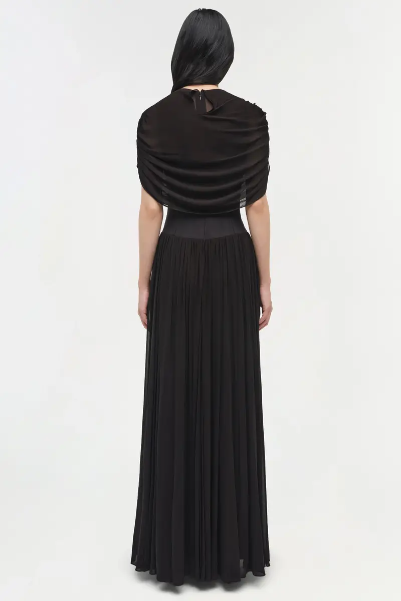 Simkhai Nancie Draped Jersey Cape Maxi Dress | Thumbnail 5 Simkhai Nancie Draped Jersey Cape Maxi Dress | Thumbnail 5