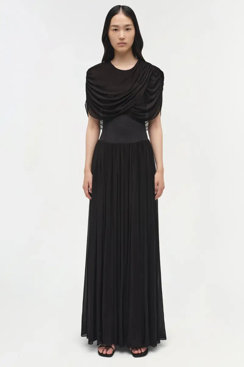 Simkhai Nancie Draped Jersey Cape Maxi Dress | Thumbnail 6 Simkhai Nancie Draped Jersey Cape Maxi Dress | Thumbnail 6