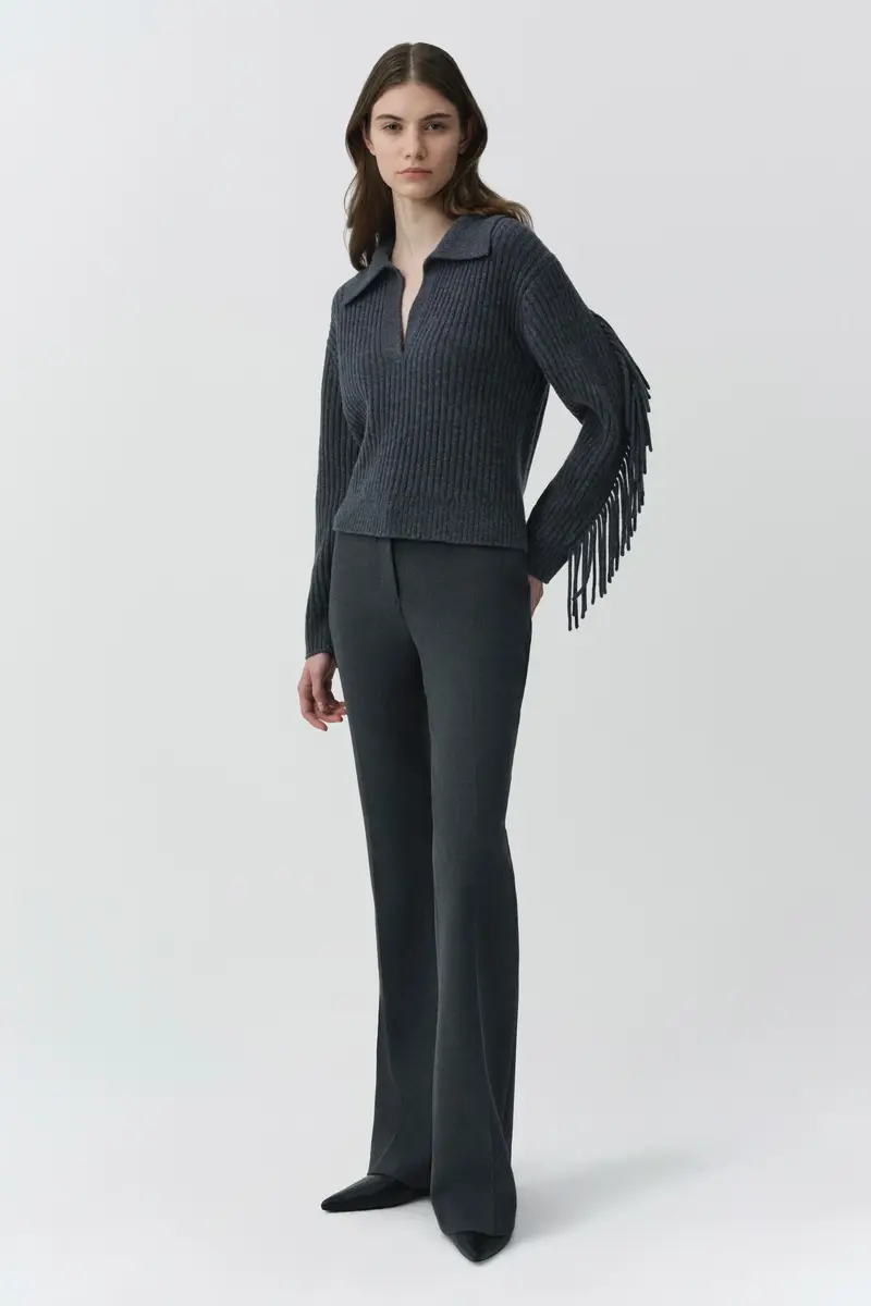 Simkhai Natalia Collared Fringe Sweater | Thumbnail 4 Simkhai Natalia Collared Fringe Sweater | Thumbnail 4