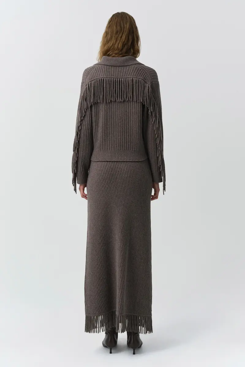 Simkhai Natalia Collared Fringe Sweater | Thumbnail 5
