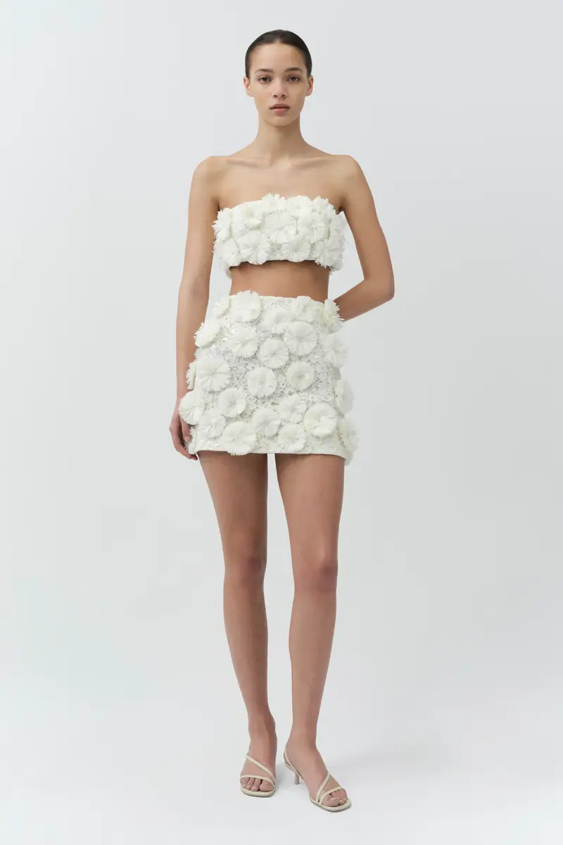 Simkhai Nolia Floral Raffia Mini Skirt | Thumbnail 2 Simkhai Nolia Floral Raffia Mini Skirt | Thumbnail 2