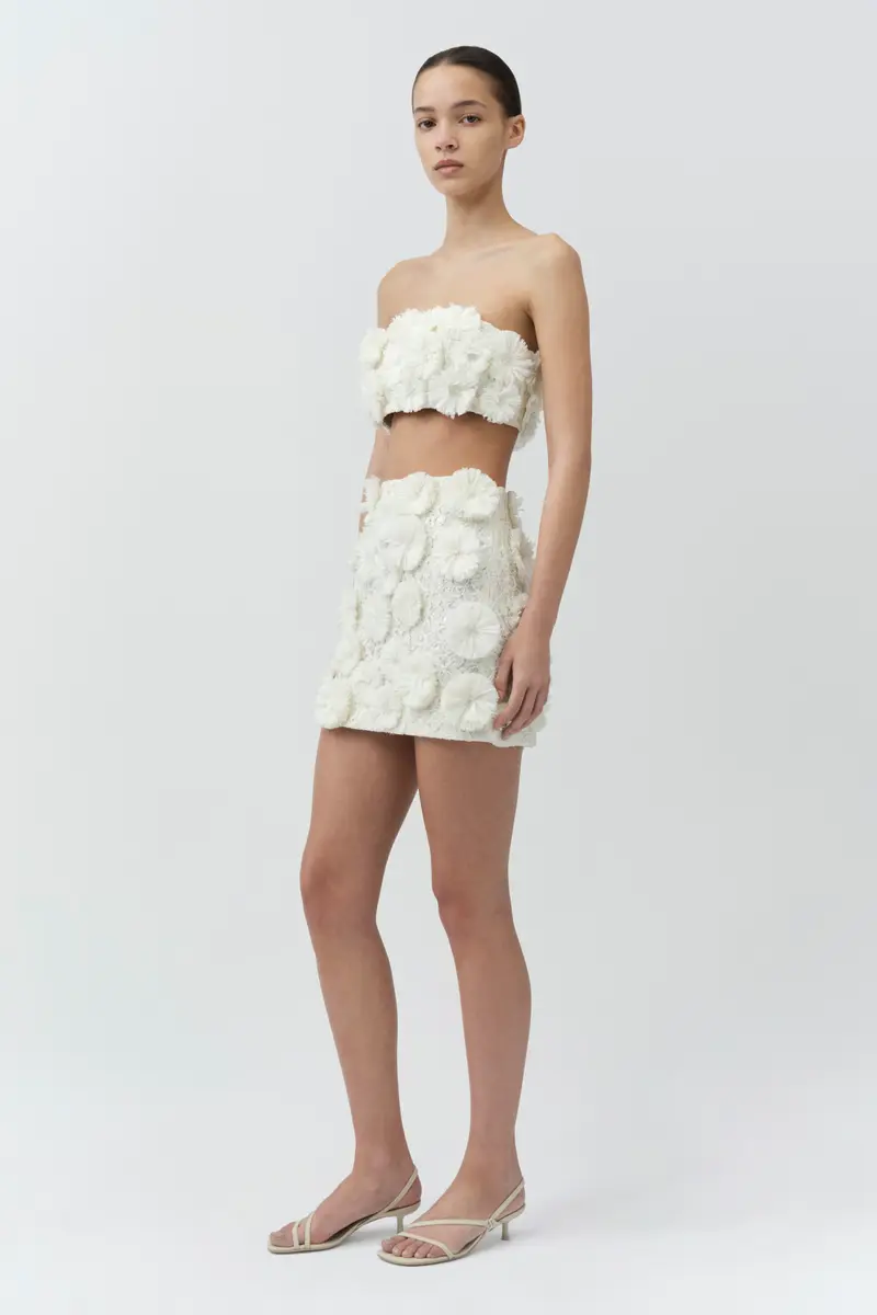 Simkhai Nolia Floral Raffia Mini Skirt | Thumbnail 4 Simkhai Nolia Floral Raffia Mini Skirt | Thumbnail 4