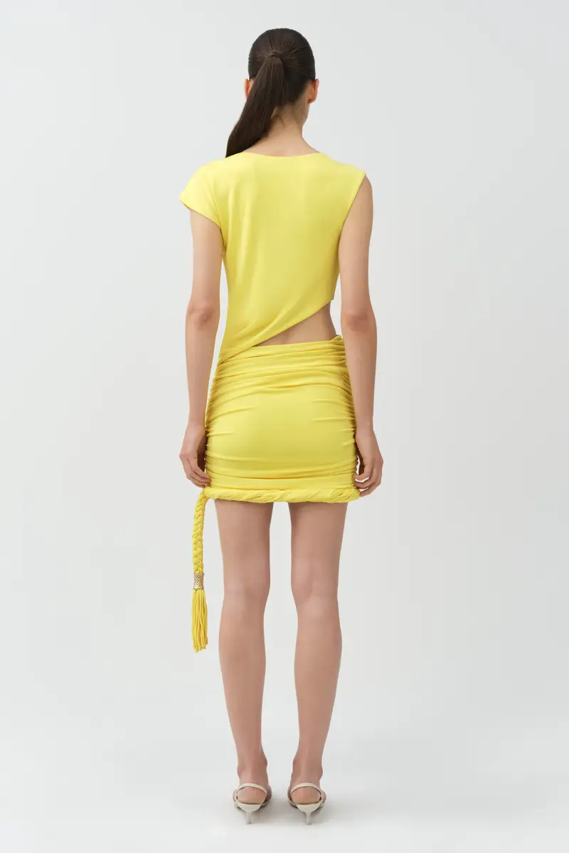Simkhai Nyla Draped Jersey Mini Dress | Thumbnail 6