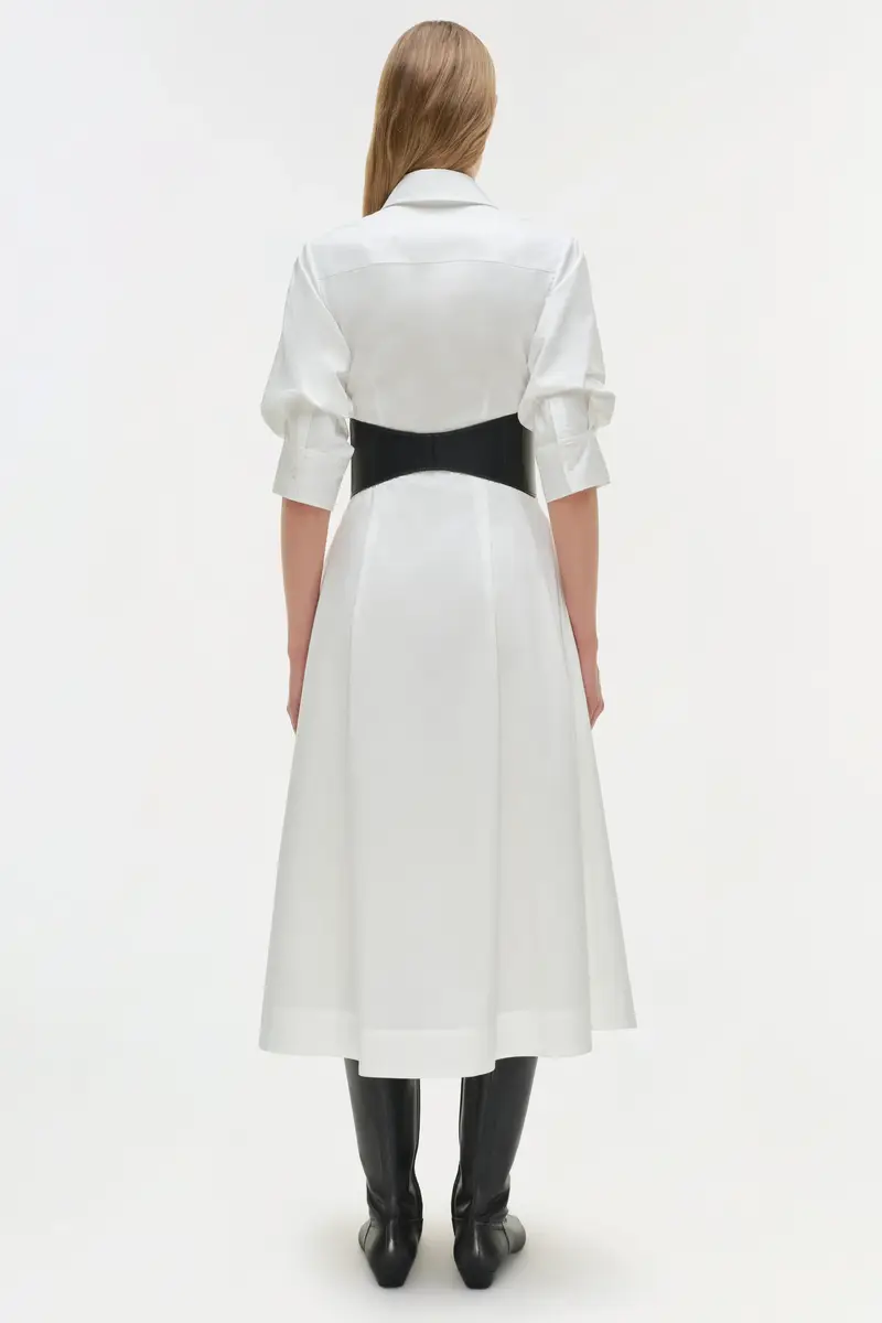Simkhai Olson Belted Cotton Midi Dress | Thumbnail 6 Simkhai Olson Belted Cotton Midi Dress | Thumbnail 6