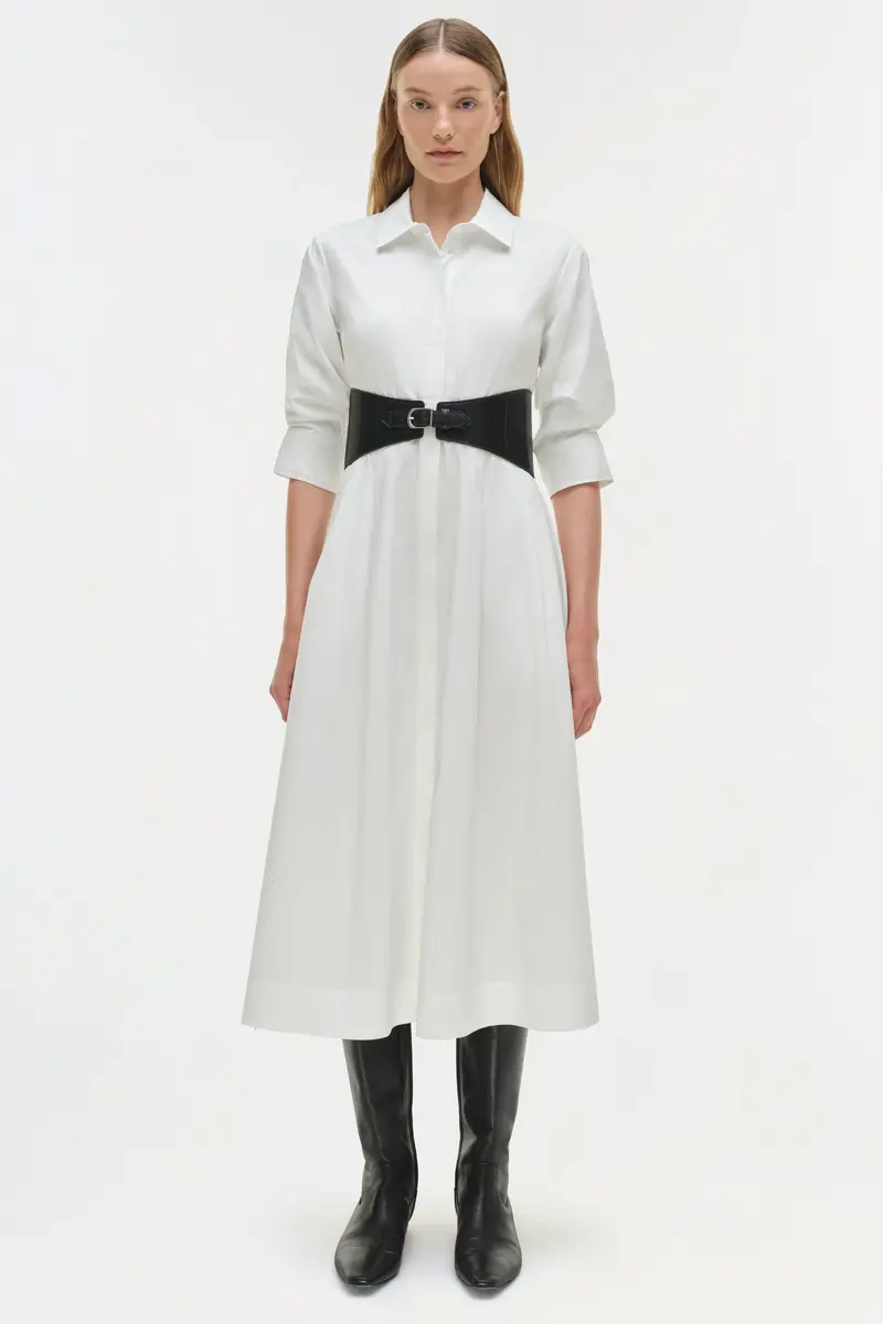 Simkhai Olson Belted Cotton Midi Dress | Thumbnail 7 Simkhai Olson Belted Cotton Midi Dress | Thumbnail 7