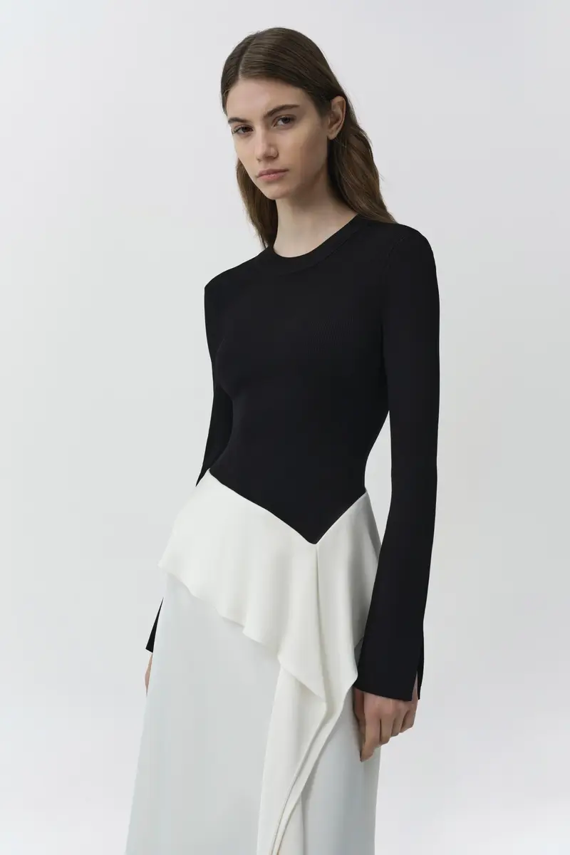 Simkhai Ornella Knit Satin Midi Dress | Thumbnail 3 Simkhai Ornella Knit Satin Midi Dress | Thumbnail 3