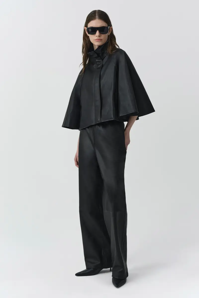Simkhai Orvik Leather Cape Jacket | Thumbnail 5
