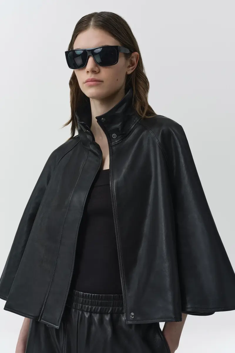 Simkhai Orvik Leather Cape Jacket | Thumbnail 7