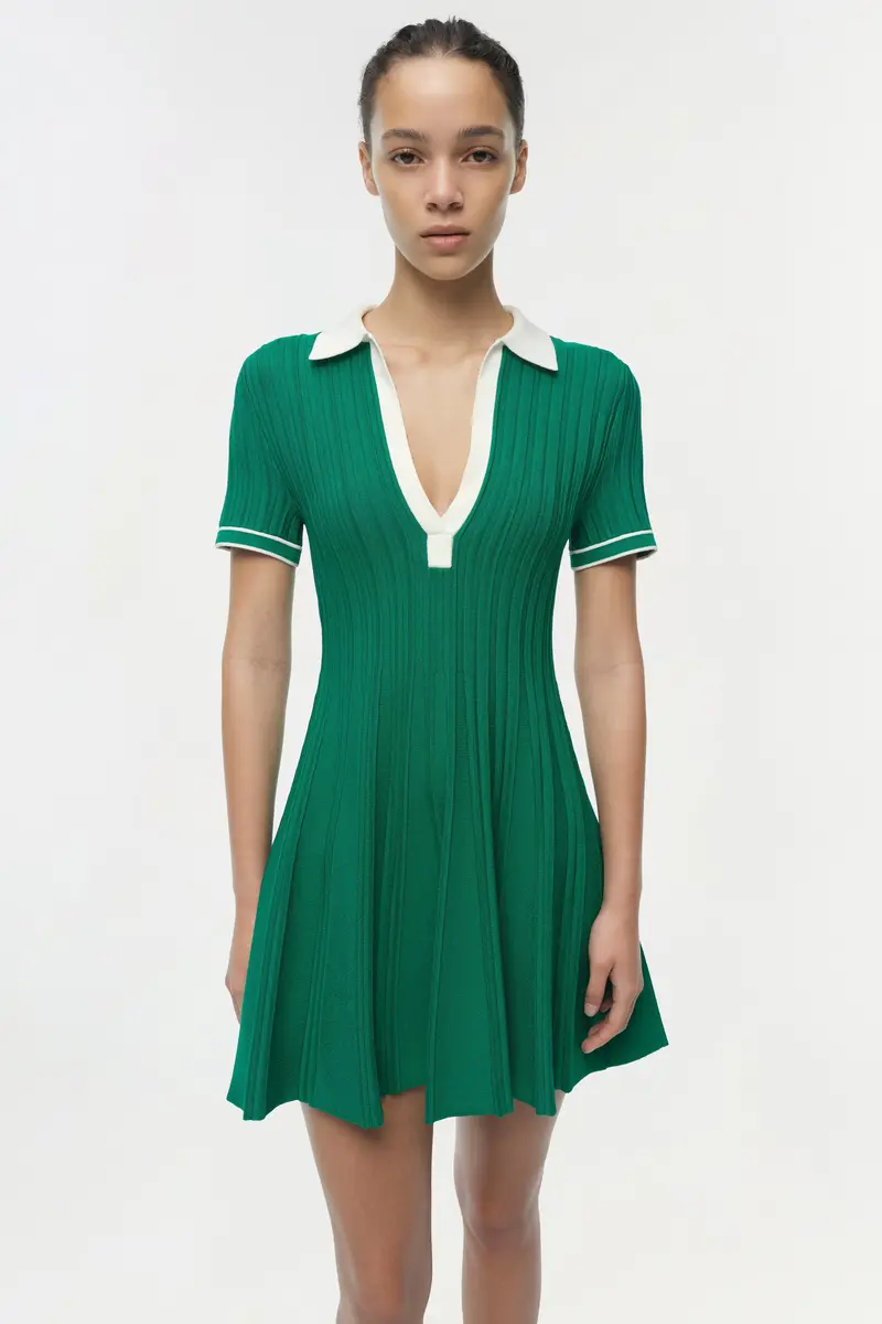 Simkhai Page Knit Polo Mini Dress | Thumbnail 3 Simkhai Page Knit Polo Mini Dress | Thumbnail 3