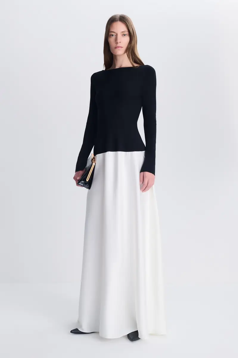 Simkhai Paola Satin Knit Gown | Thumbnail 4 Simkhai Paola Satin Knit Gown | Thumbnail 4