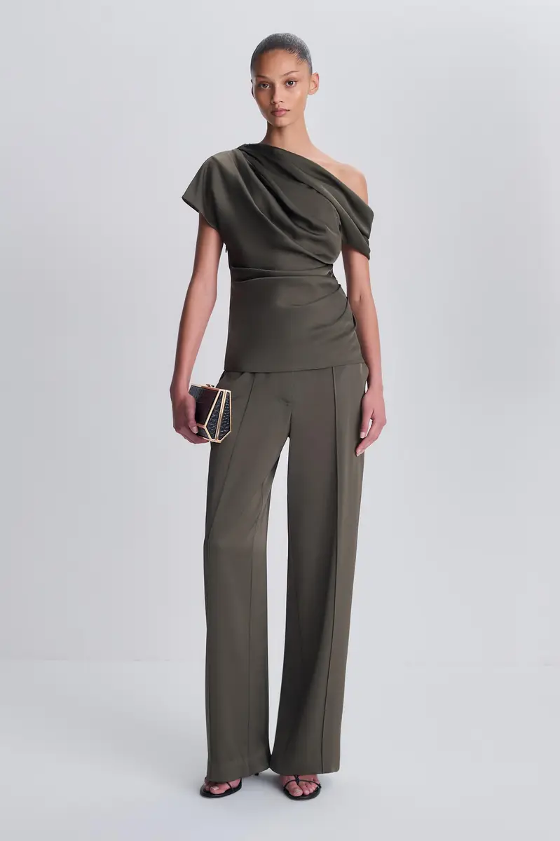 Simkhai Phoebe Draped Satin Top | Thumbnail 2 Simkhai Phoebe Draped Satin Top | Thumbnail 2