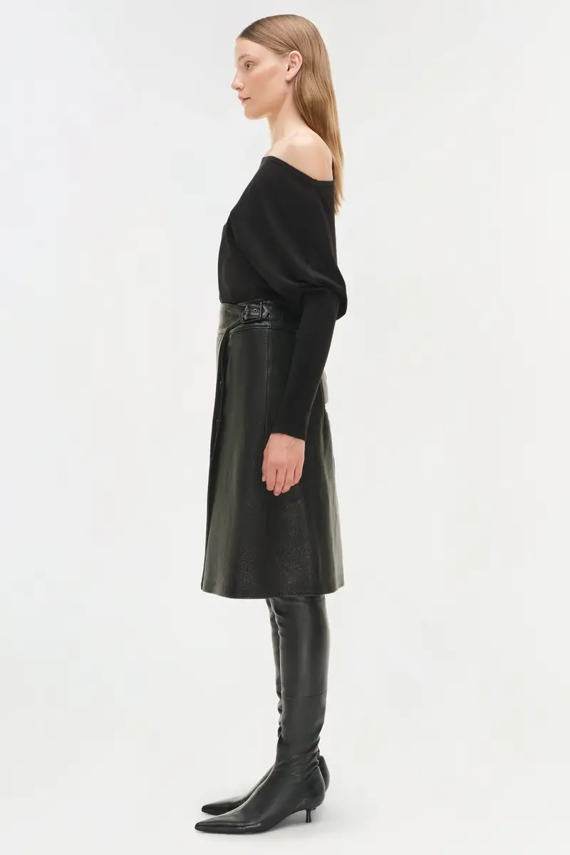 Simkhai Raddix Leather Midi Skirt | Thumbnail 5 Simkhai Raddix Leather Midi Skirt | Thumbnail 5