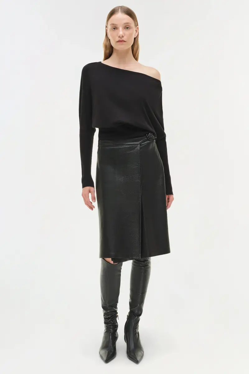 Simkhai Raddix Leather Midi Skirt | Thumbnail 7 Simkhai Raddix Leather Midi Skirt | Thumbnail 7