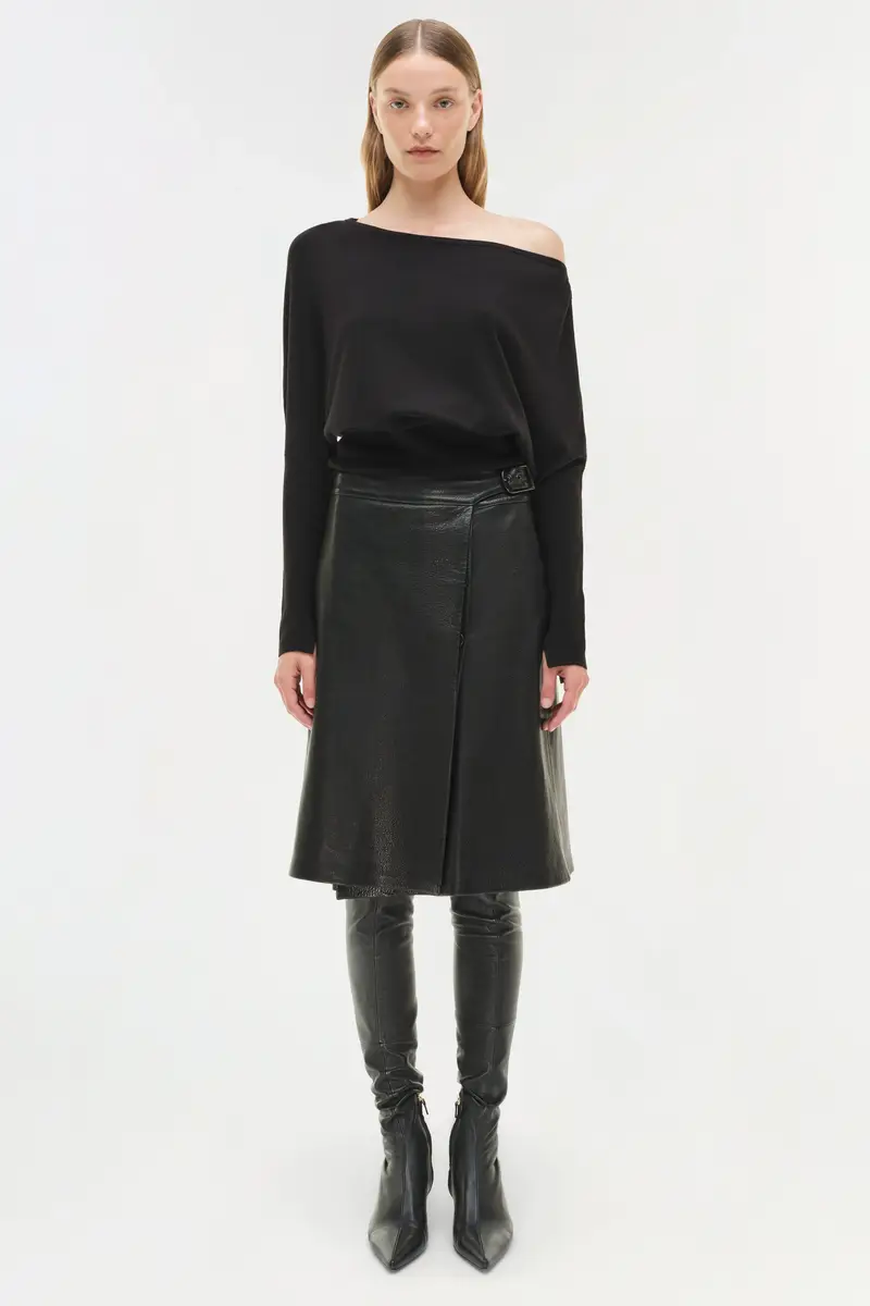 Simkhai Raddix Leather Midi Skirt | Thumbnail 8 Simkhai Raddix Leather Midi Skirt | Thumbnail 8