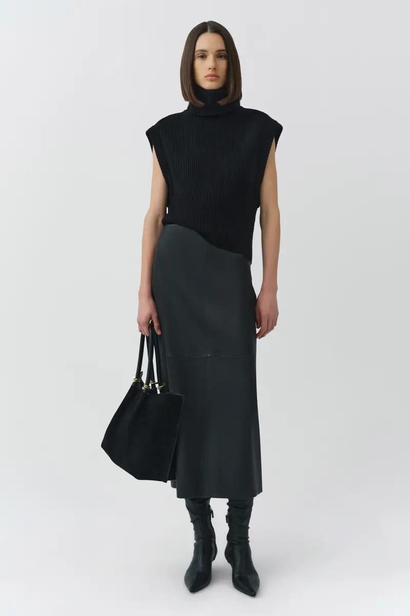 Simkhai Raven Leather Pencil Skirt | Thumbnail 2 Simkhai Raven Leather Pencil Skirt | Thumbnail 2