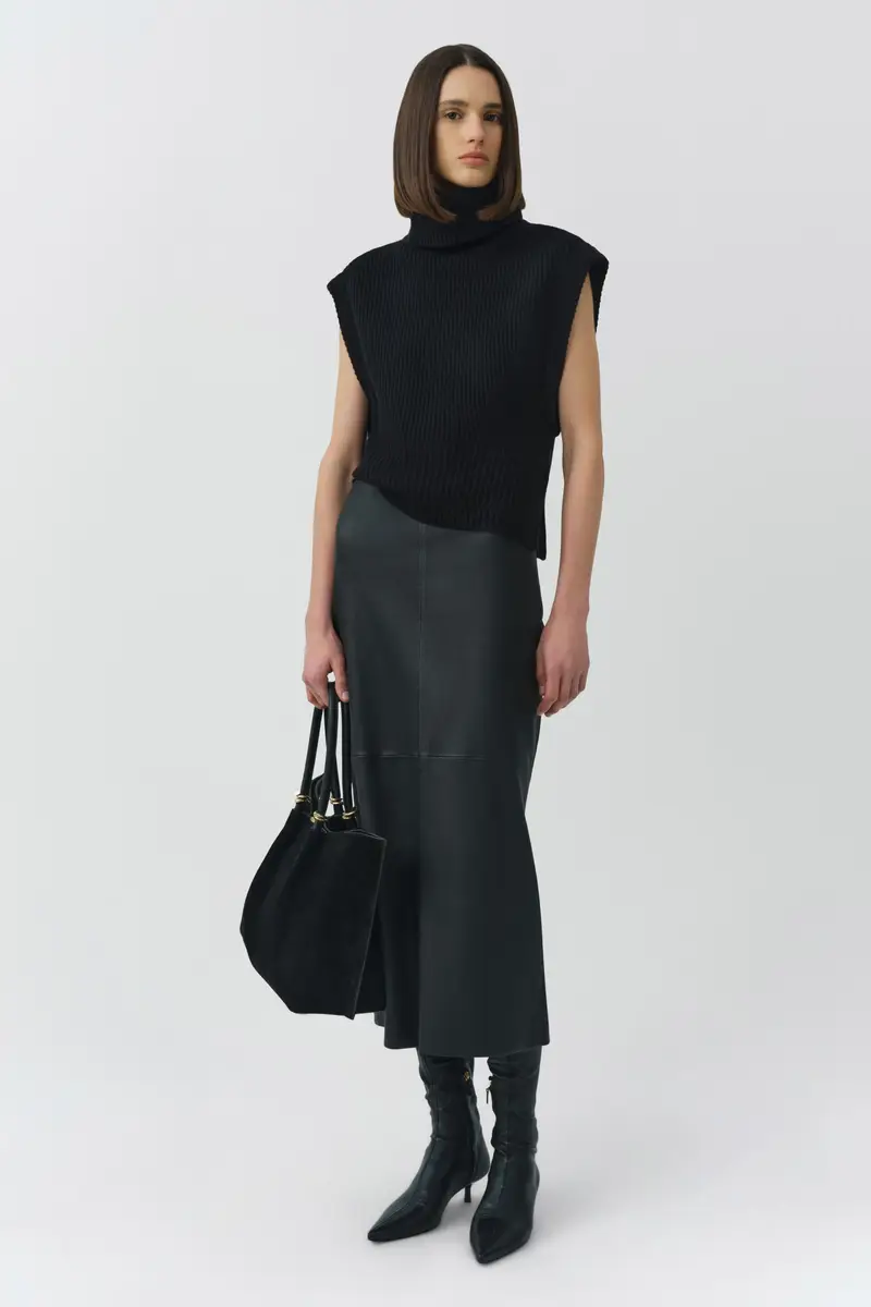 Simkhai Raven Leather Pencil Skirt | Thumbnail 3 Simkhai Raven Leather Pencil Skirt | Thumbnail 3