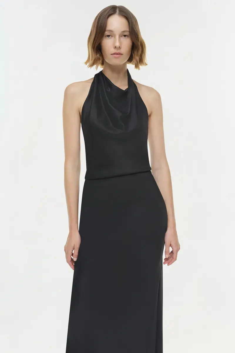 Simkhai Reannon Draped Satin Gown | Thumbnail 3