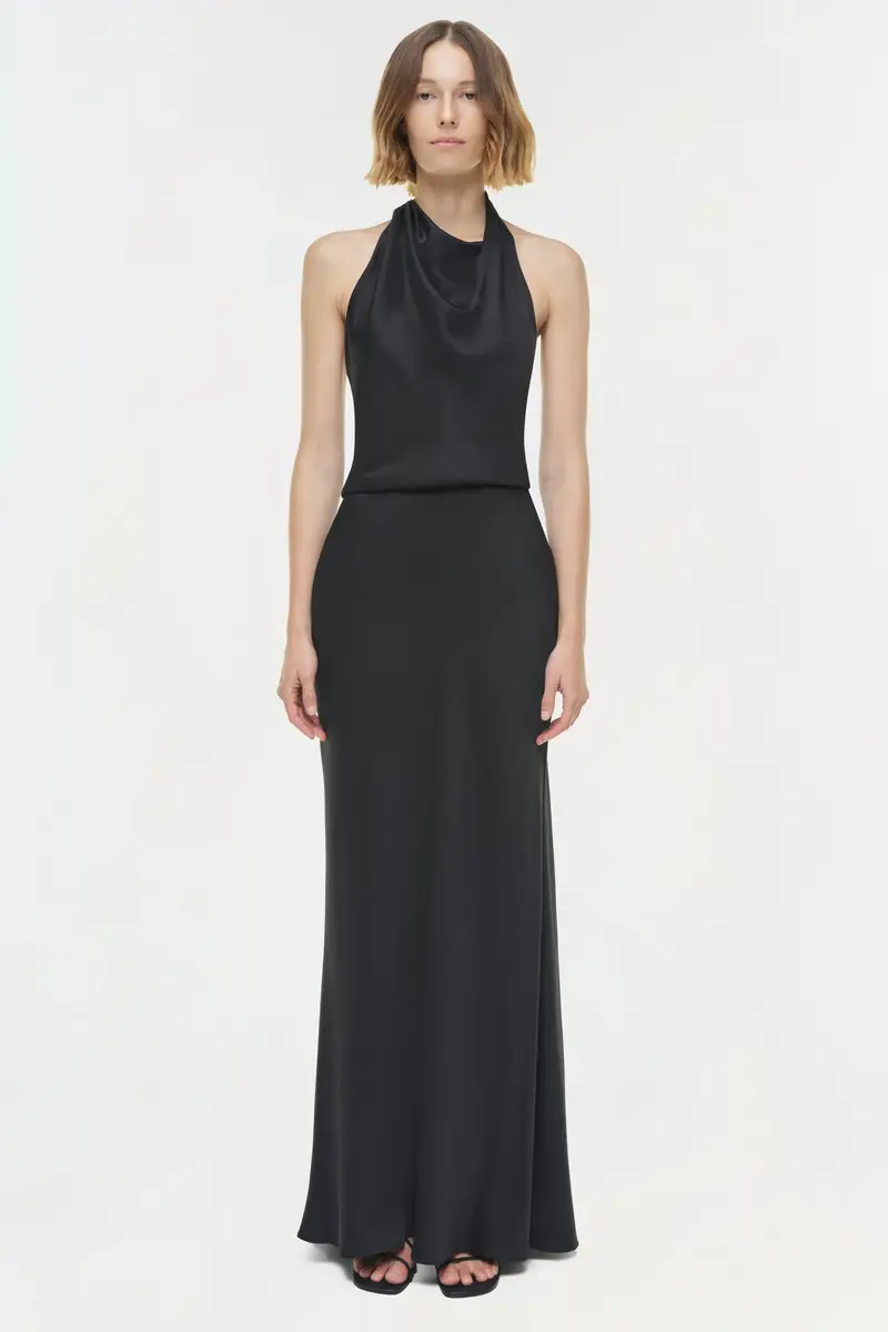 Simkhai Reannon Draped Satin Gown | Thumbnail 6
