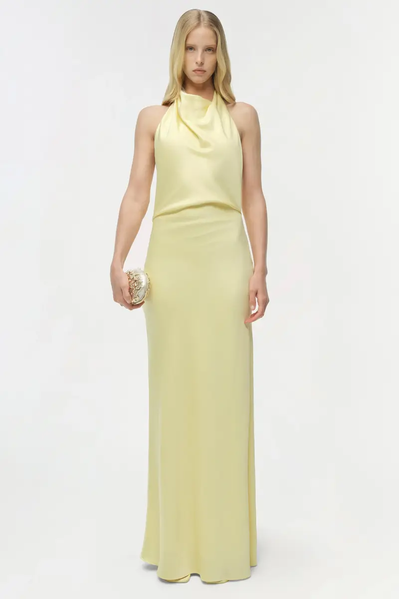 Simkhai Reannon Draped Satin Gown | Thumbnail 2 Simkhai Reannon Draped Satin Gown | Thumbnail 2