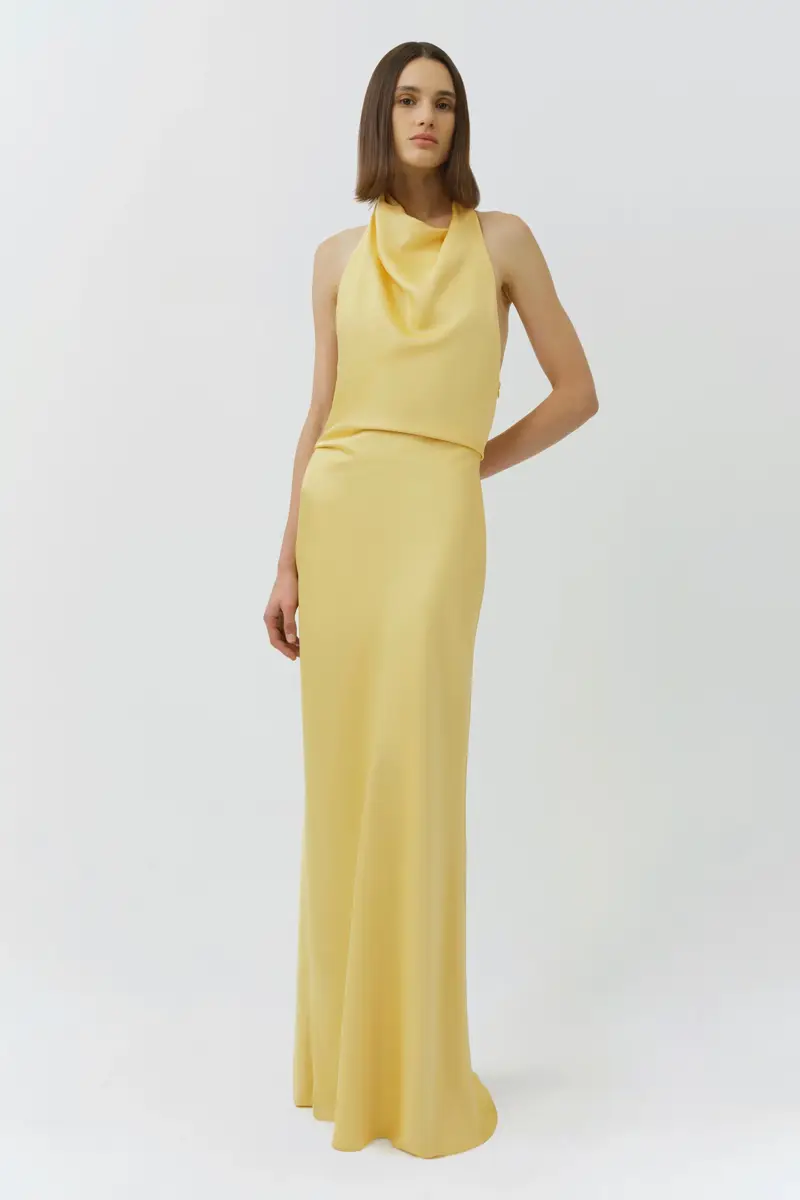 Simkhai Reannon Draped Satin Gown | Thumbnail 2