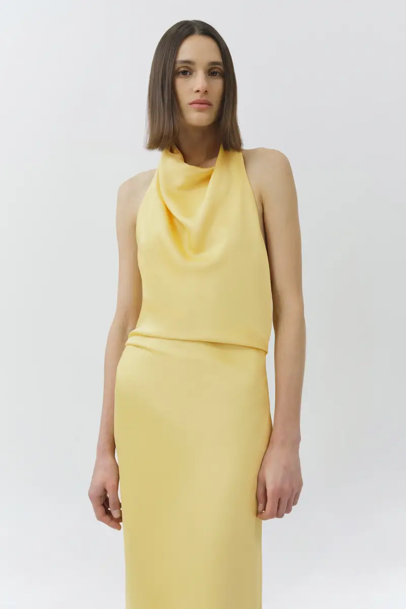 Simkhai Reannon Draped Satin Gown | Thumbnail 3