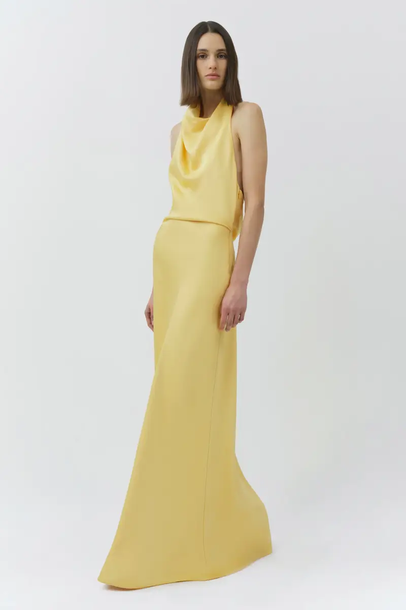Simkhai Reannon Draped Satin Gown | Thumbnail 4
