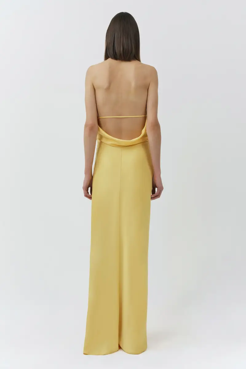 Simkhai Reannon Draped Satin Gown | Thumbnail 5