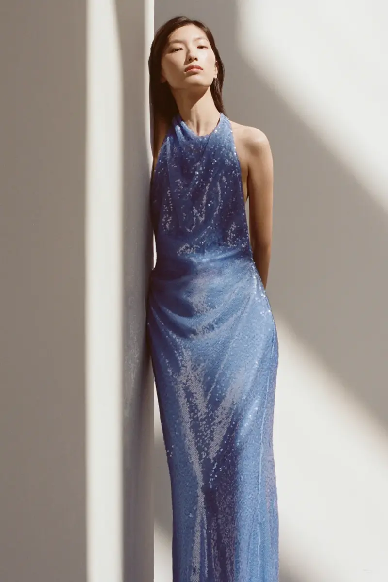 Simkhai Reannon Draped Sequin Gown | Thumbnail 2 Simkhai Reannon Draped Sequin Gown | Thumbnail 2