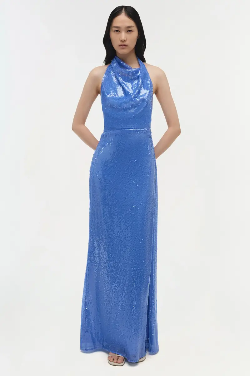 Simkhai Reannon Draped Sequin Gown | Thumbnail 3 Simkhai Reannon Draped Sequin Gown | Thumbnail 3