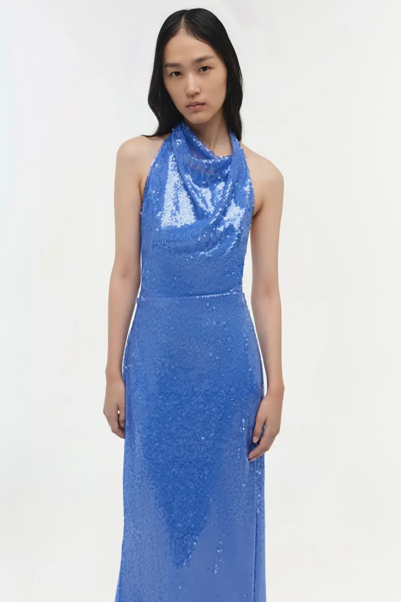 Simkhai Reannon Draped Sequin Gown | Thumbnail 4 Simkhai Reannon Draped Sequin Gown | Thumbnail 4