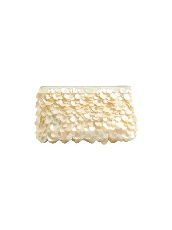 Reese Natural Shell Beaded Clutch