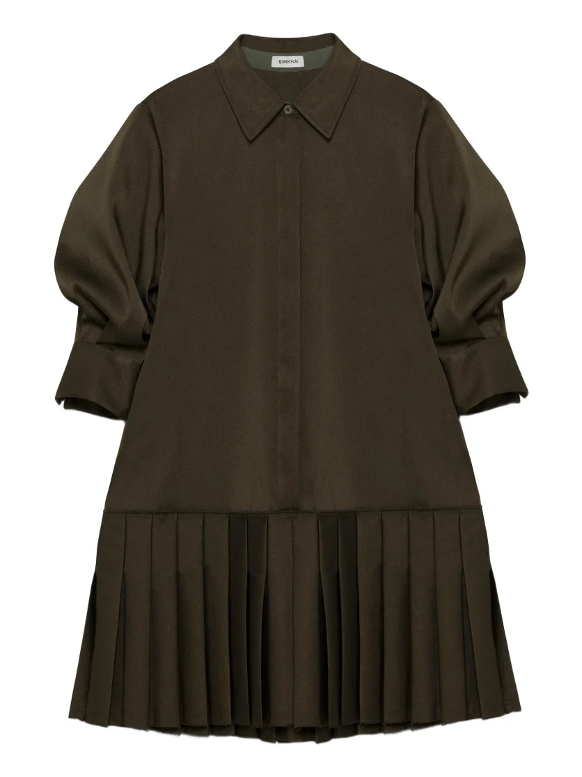 Regina Pleated Mini Shirt Dress Regina Pleated Mini Shirt Dress
