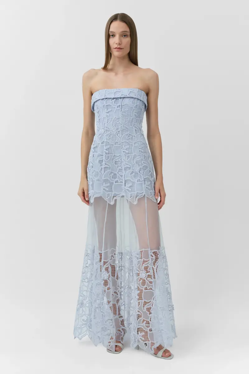 Simkhai Rennis Embroidered Organza Bustier Gown | Thumbnail 2 Simkhai Rennis Embroidered Organza Bustier Gown | Thumbnail 2