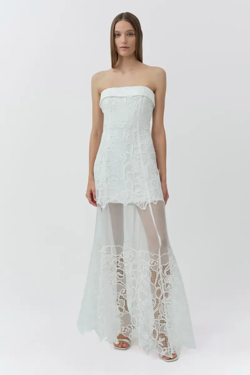 Simkhai Rennis Embroidered Organza Bustier Gown | Thumbnail 2 Simkhai Rennis Embroidered Organza Bustier Gown | Thumbnail 2