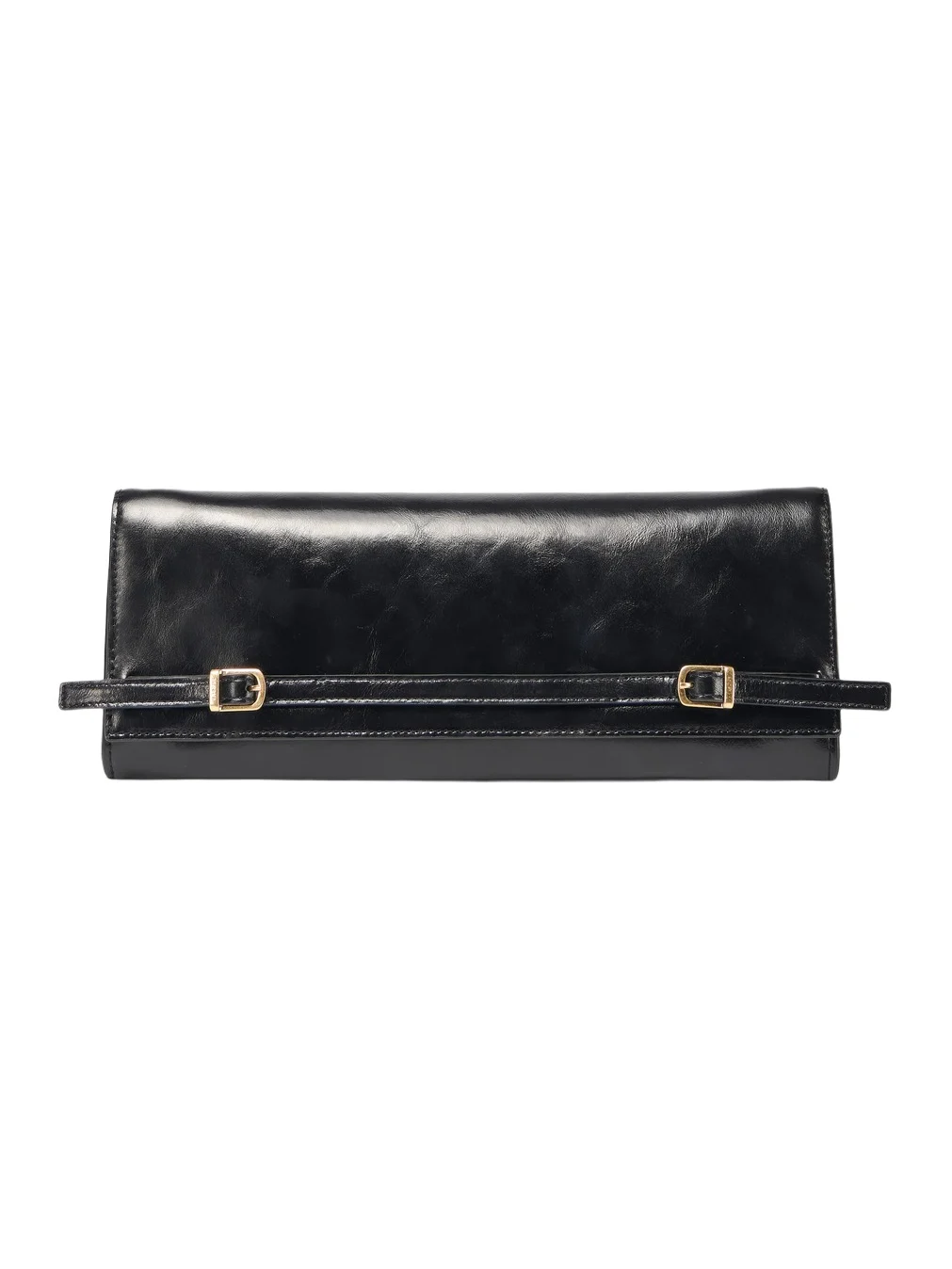 River East West Leather Clutch