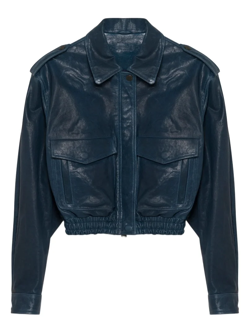 Simkhai Roland Leather Cropped Jacket