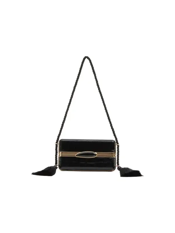 Roma Croc-Embossed Leather Shoulder Bag Roma Croc-Embossed Leather Shoulder Bag