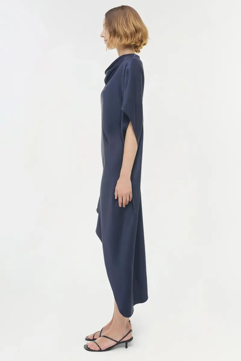Simkhai Sadia Satin Mini Cape Dress | Thumbnail 4 Simkhai Sadia Satin Mini Cape Dress | Thumbnail 4