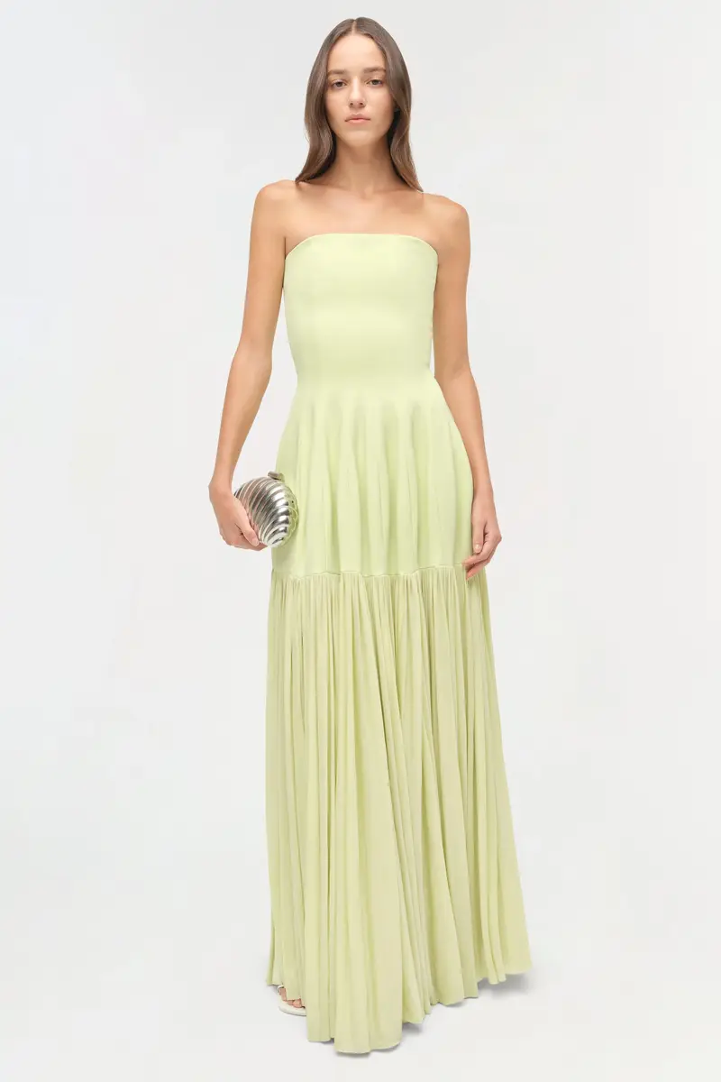 Simkhai Sandrine Draped Jersey Bustier Midi Dress | Thumbnail 3