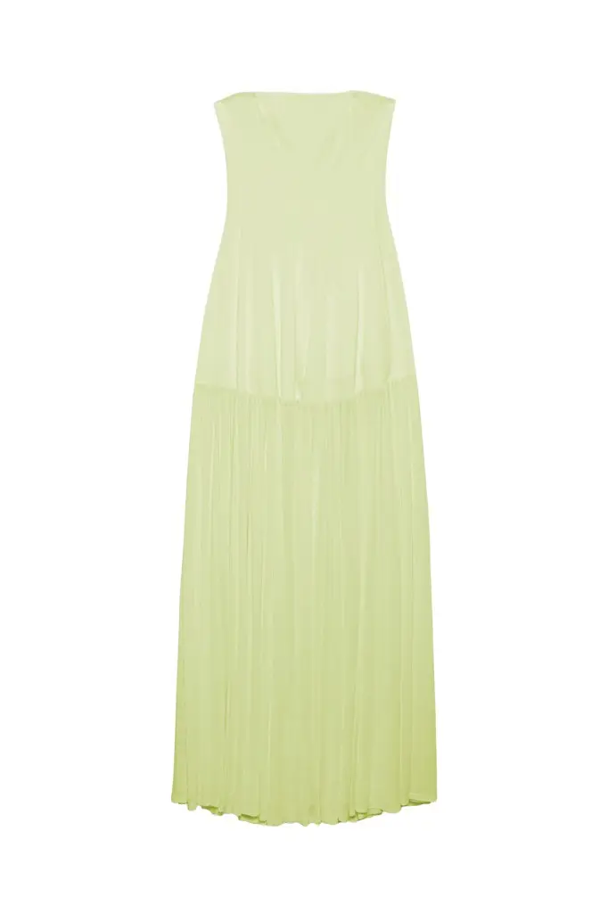 Simkhai Sandrine Draped Jersey Bustier Midi Dress