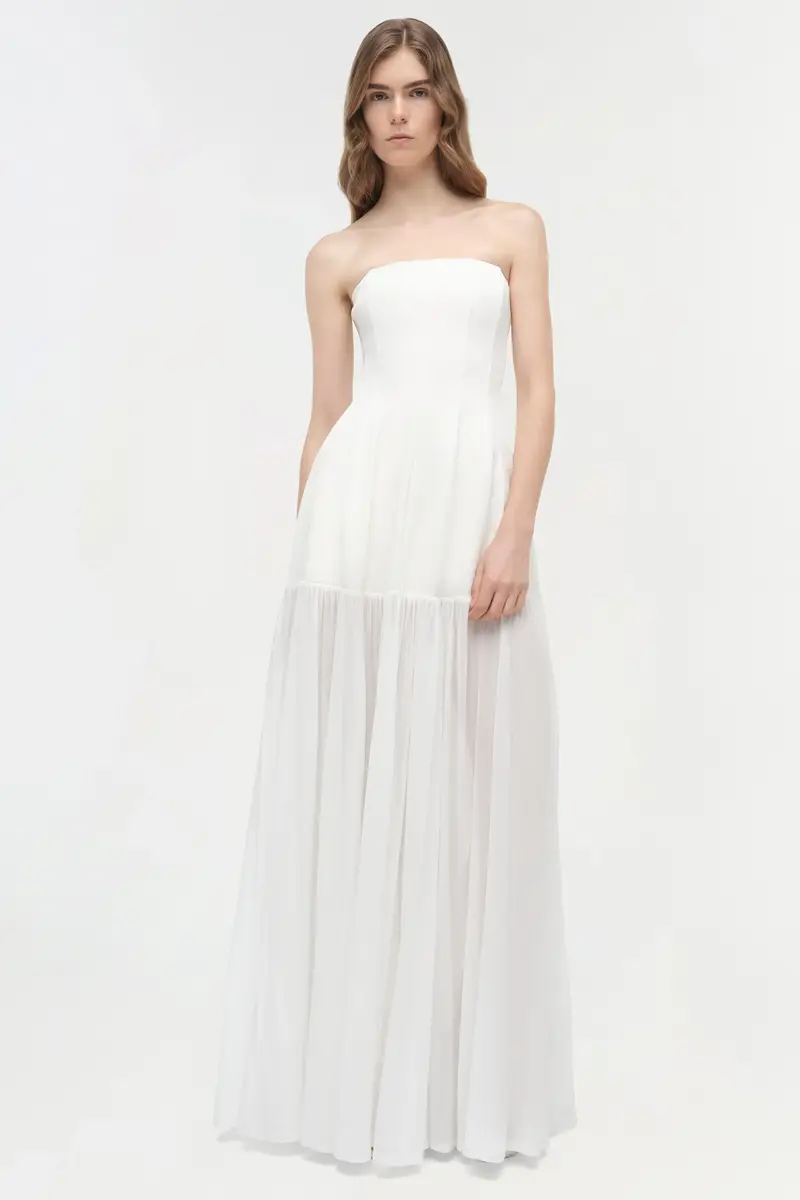 Simkhai Sandrine Draped Jersey Bustier Midi Dress | Thumbnail 2