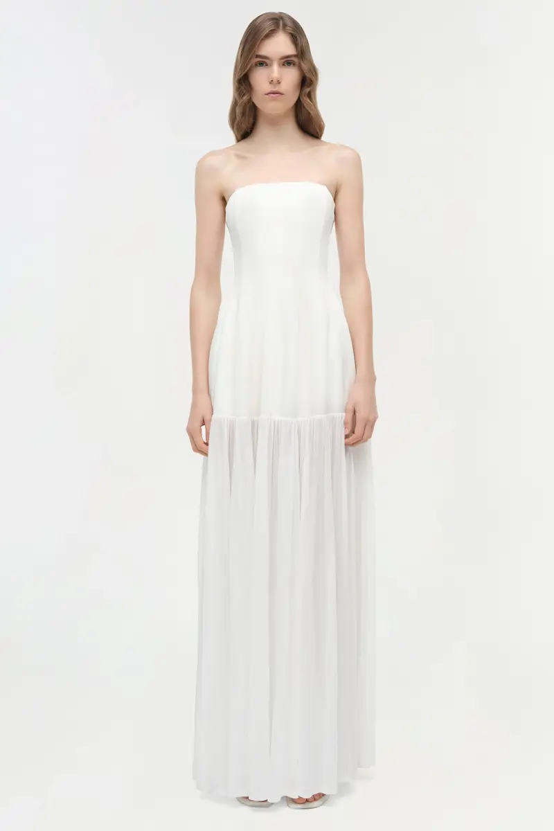 Simkhai Sandrine Draped Jersey Bustier Midi Dress | Thumbnail 6