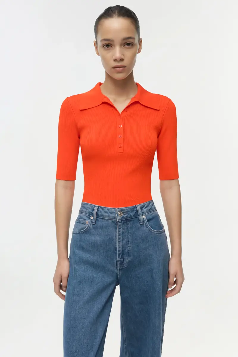 Simkhai Secily Knit Polo | Thumbnail 3 Simkhai Secily Knit Polo | Thumbnail 3