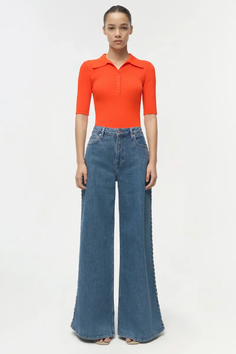 Simkhai Secily Knit Polo | Thumbnail 6 Simkhai Secily Knit Polo | Thumbnail 6