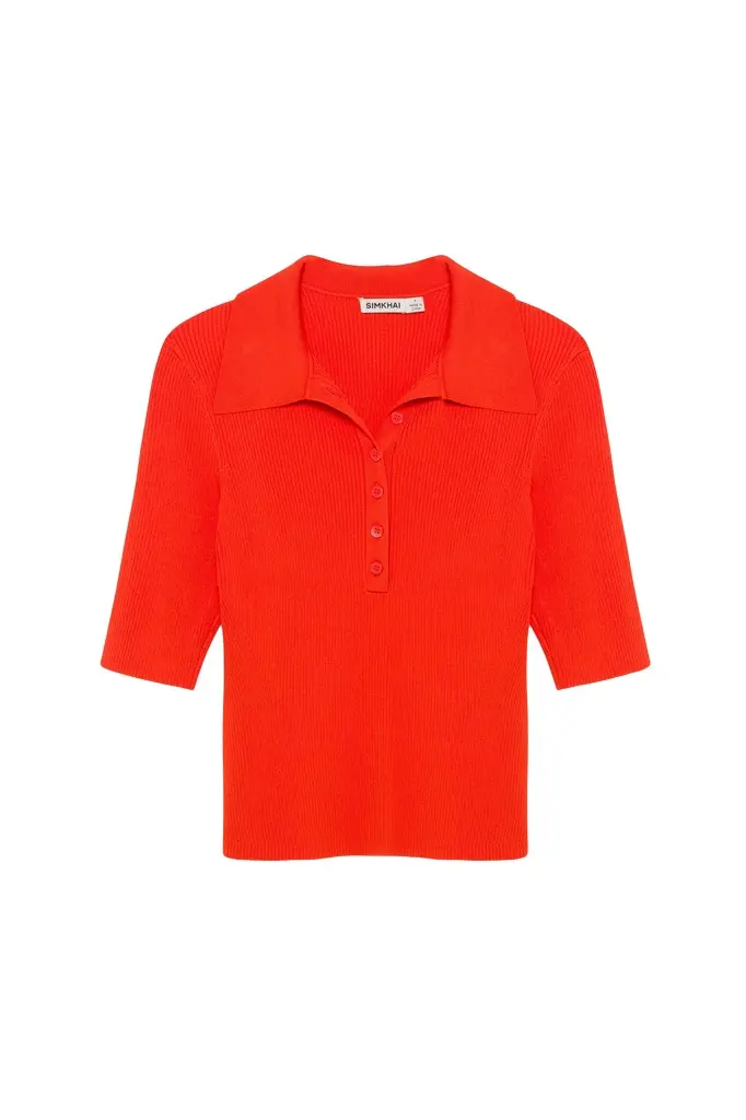 Simkhai Secily Knit Polo