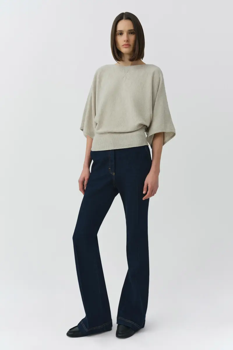 Simkhai Shai Cashmere Dolman Boxy Tee | Thumbnail 2