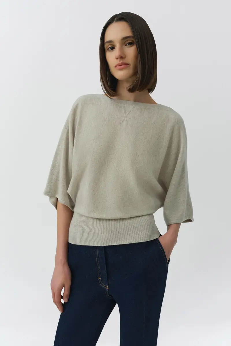 Simkhai Shai Cashmere Dolman Boxy Tee | Thumbnail 3