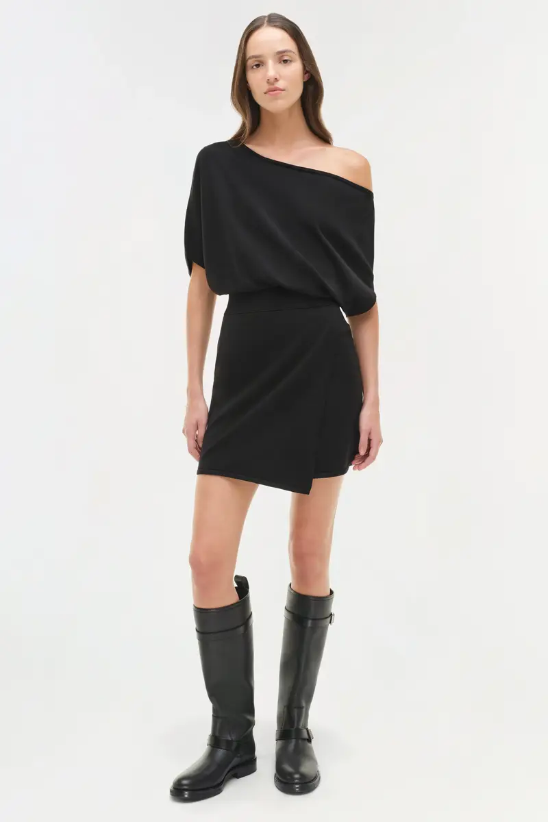 Simkhai Shania Off Shoulder Knit Mini Dress | Thumbnail 2 Simkhai Shania Off Shoulder Knit Mini Dress | Thumbnail 2